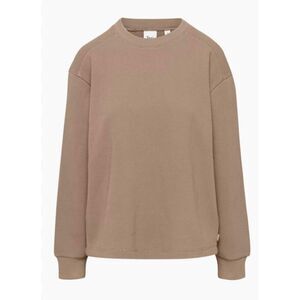 Aritzia TNA Bailey Long Sleeve Waffle Knit Shirt In Tan